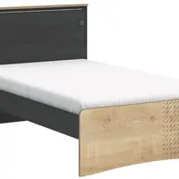 Študentská posteľ 120x200cm s usb sirius - dub čierny/dub zlatý