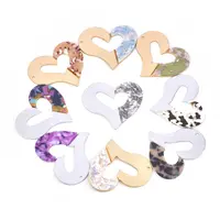 Aluminum & Cellulose Acetate(Resin) Big Pendants