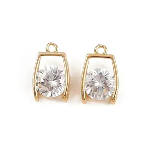 Brass Pave Cubic Zirconia Pendants