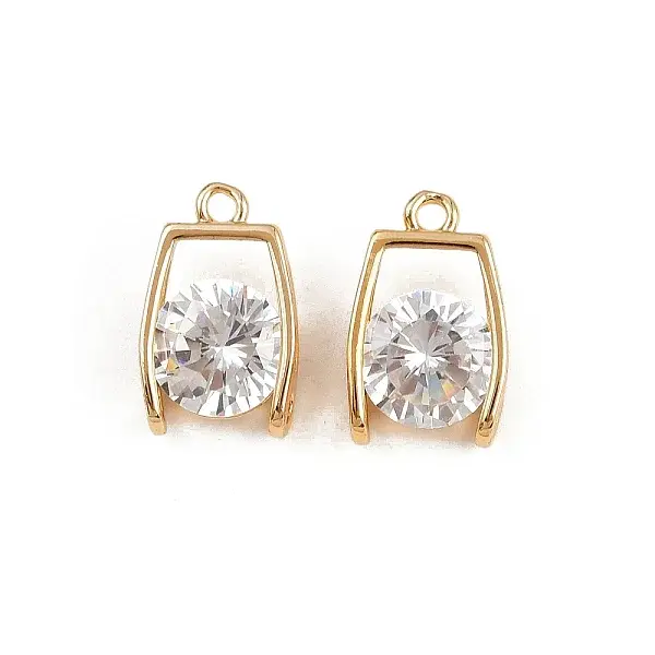 Brass Pave Cubic Zirconia Pendants