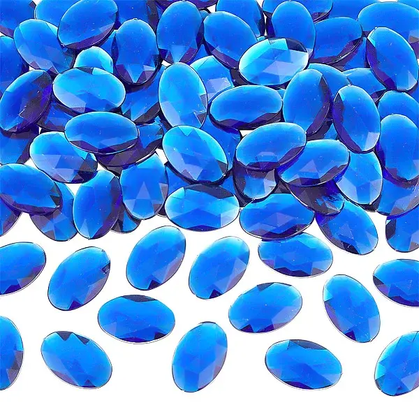 100Pcs Flat Back Acrylic Rhinestone Cabochons