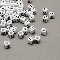 Large Hole Acrylic Letter European Beads