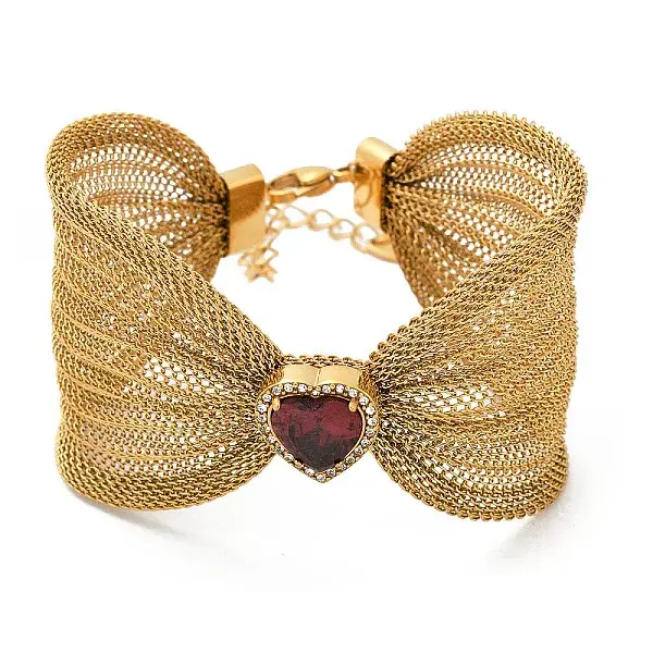 304 Stainless Steel Cubic Zircon Cable Chains Bracelets for Women