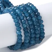 Dyed Natural Malaysia Jade Rondelle Beads Strands