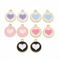 Light Gold Alloy Enamel Pendants