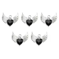 Rack Plating Alloy Glass Pendants