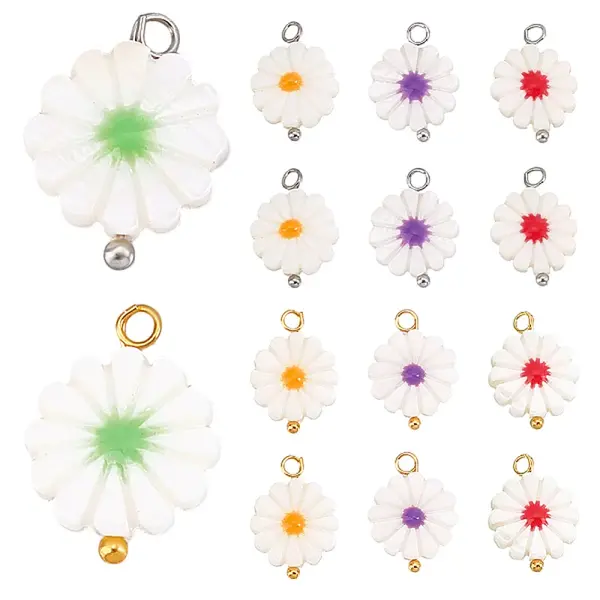 16Pcs Natural Freshwater Shell Pendants