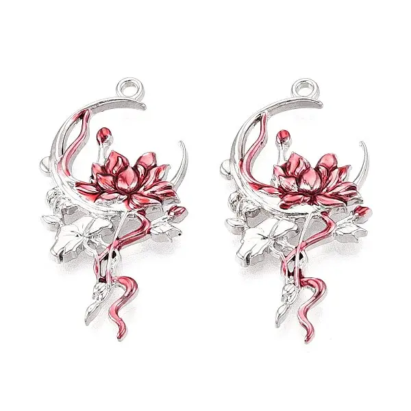 Rack Plating Spray Painted Alloy Pendants