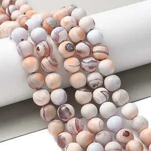 Natural Fire Crackle Agate Beads Strands