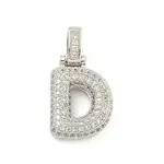 Brass Micro Pave Clear Cubic Zirconia Pendants