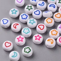 White Opaque Acrylic Beads