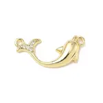 Brass Micro Pave Clear Cubic Zirconia Links