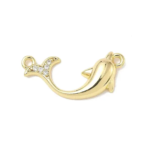 Brass Micro Pave Clear Cubic Zirconia Links