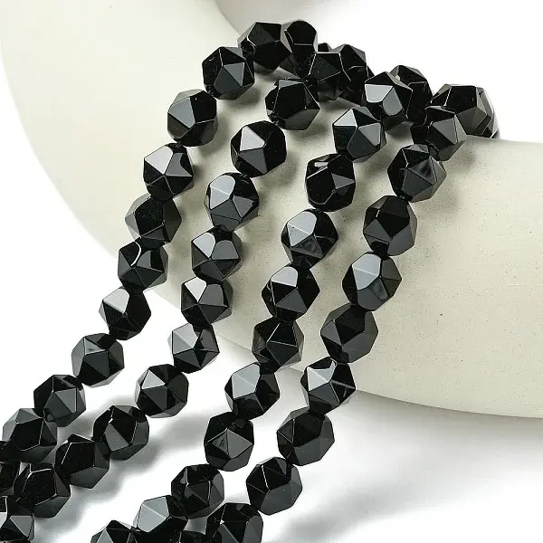 Natural Black Onyx Beads Strands