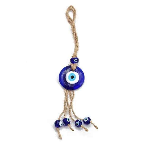 Flat Round Turkish Evil Eye Lucky Blue Eye Pendant Decorations