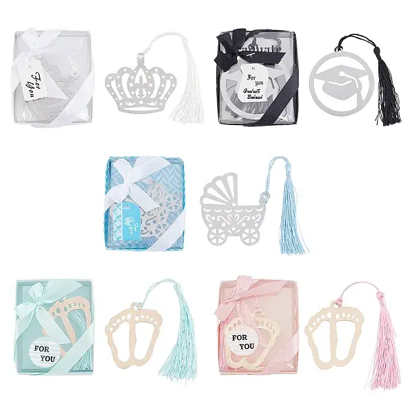 5Pcs 5 Styles Iron Bookmarks