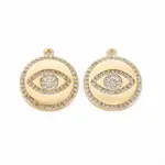 Brass Micro Pave Clear Cubic Zirconia Pendants