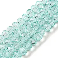 Transparent Baking Paint Glass Beads Strands