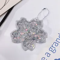 Sakura Acrylic Quicksand Keychain