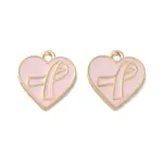 Light Gold Tone Zinc Alloy Enamel Pendants