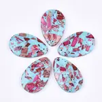 Assembled Synthetic Imperial Jasper and Turquoise Pendants