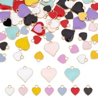 84Pcs 14 Style Alloy Enamel Charms