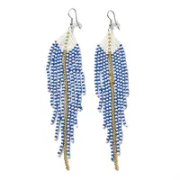 Bohemia Woven Glass Seed Bead Dangle Earrings