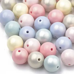 Spray Painted Style Acrylic Beads