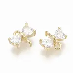Brass Cubic Zirconia Links