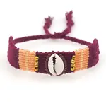 Unique Hand-Woven Cowrie Shell Adjustable Cord Bracelets for Women
