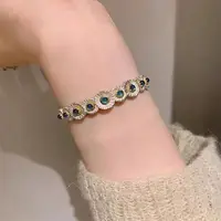 Daisy Alloy Resin Cuff Bangles for Women