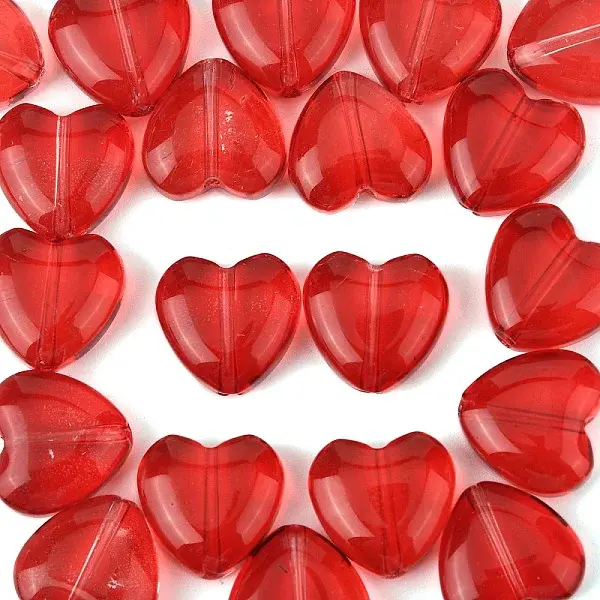 20Pcs Transparent Spray Painted Glass Beads