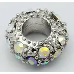 Alloy Rhinestone European Beads