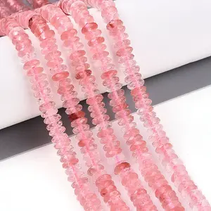 Cherry Quartz Glass Beads Strands