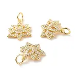 Brass Micro Pave Clear Cubic Zirconia Pendants