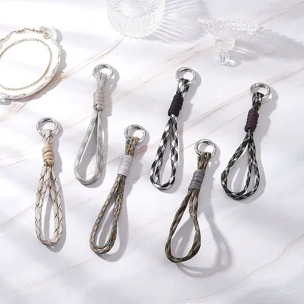 6Pcs Polyester & Spandex Parachute Cord Pendant Decorations