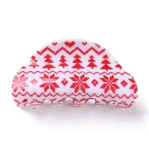 Christmas Theme PVC Claw Hair Clips