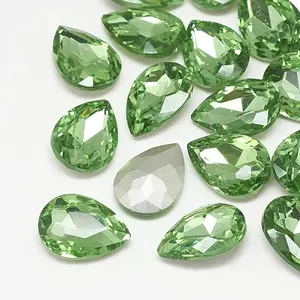 Pointed Back Glass Rhinestone Cabochons