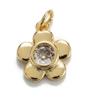 Brass Cubic Zirconia Charms