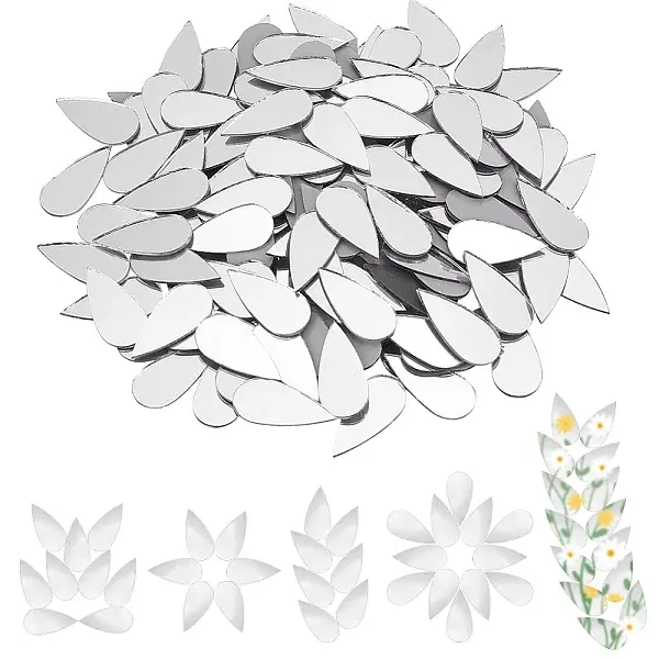 150Pcs Teardrop Glass Cabochons