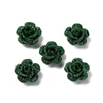 3D Rose Flower Baking Paint Aluminum Beads