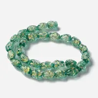 Handmade Foil Lampwork Beads Strands