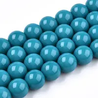 Opaque Solid Color Glass Beads Strands