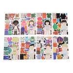 8Pcs Paper Scrapbook Stickers