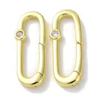 Rack Plated Brass Micro Pave Cubic Zirconia Clasps