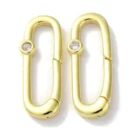 Rack Plated Brass Micro Pave Cubic Zirconia Clasps