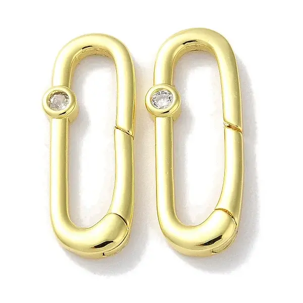 Rack Plated Brass Micro Pave Cubic Zirconia Clasps