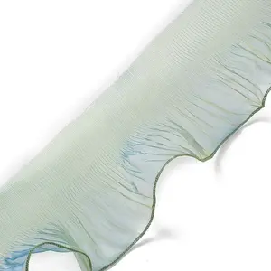 Polyester Pleated Lace Trim Ribbon