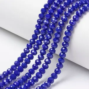 Opaque Solid Color Glass Beads Strands