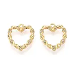 Brass Micro Pave Cubic Zirconia Pendants